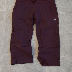 Lululemon studio crop pants - wine burgundy